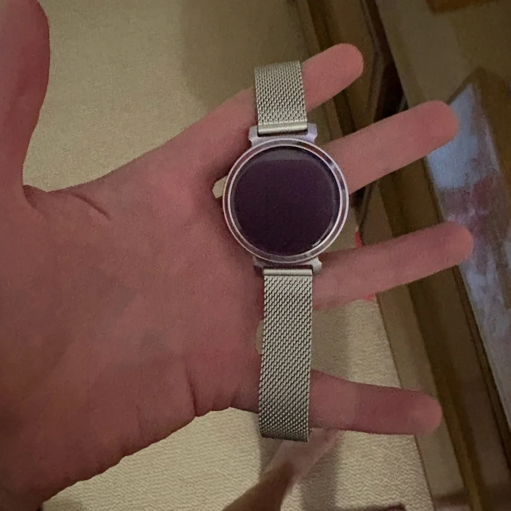 Silver Smartwatch with Mesh Band
